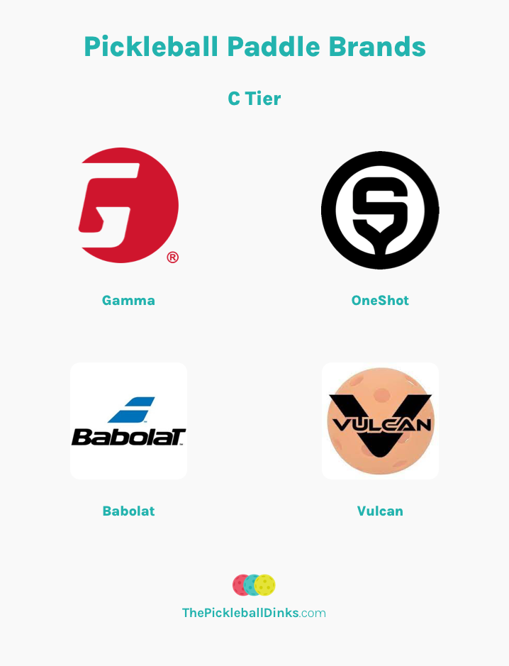 Pickleball Paddle Brands - C Tier