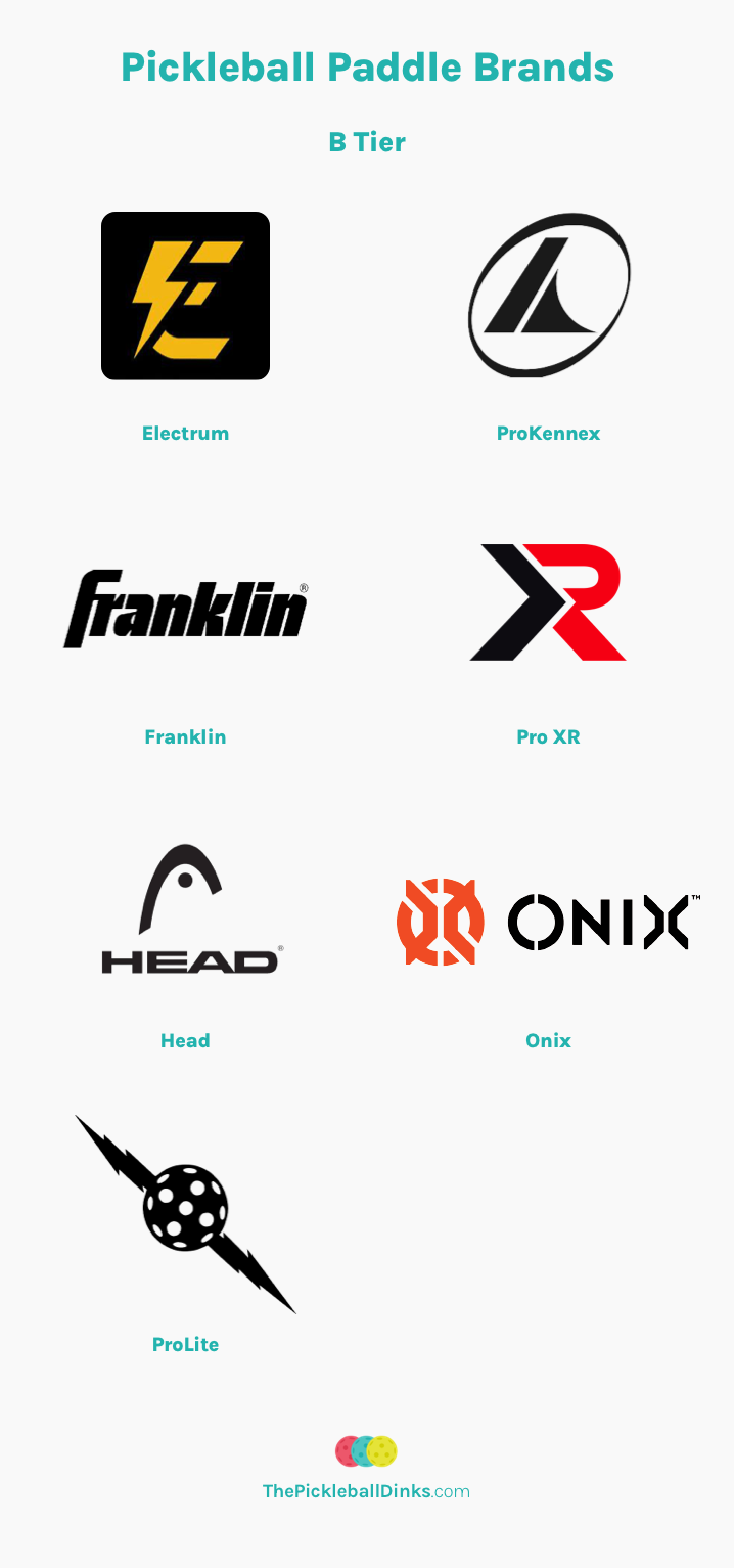 Pickleball Paddle Brands - B Tier