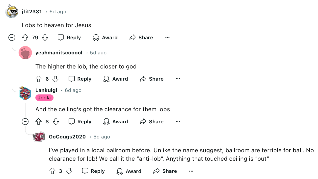 Lobs to heaven for Jesus